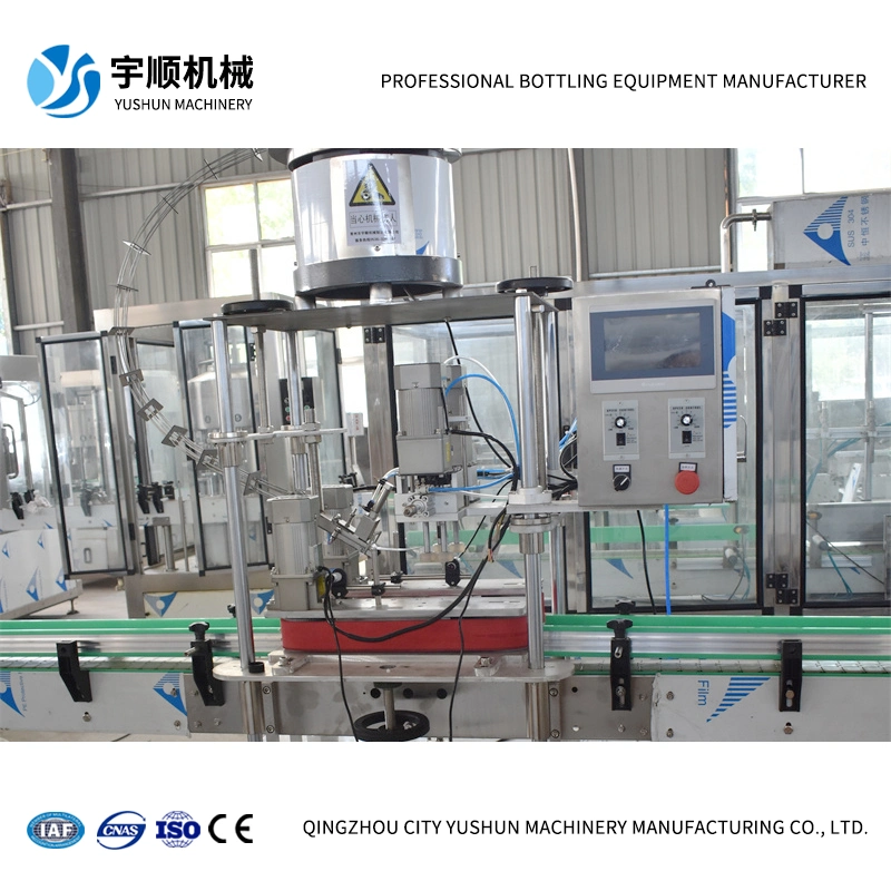 Linear Type Fully Automatic Plastic Jar Capping Sealing Machine with Cap Feeder