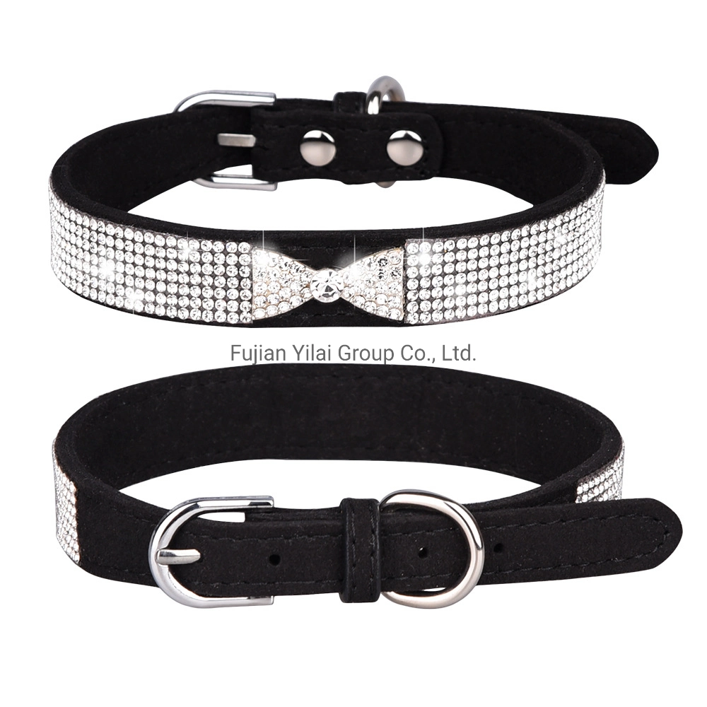 Bright Strass Diamant Hundehalsband Bling Juwelen Schleife Krone Haustier Katzenringe Mit Schmuck Tierzubehör Zubehör