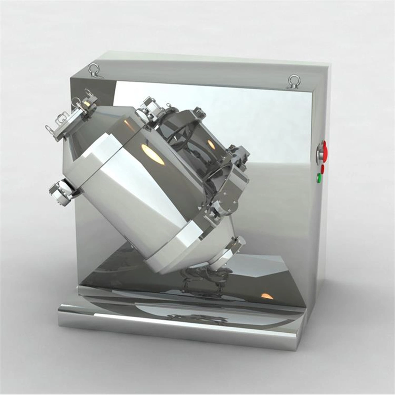 No Dead Ends Three Dimensional Lab Mixer for Chemical Powder Mixing