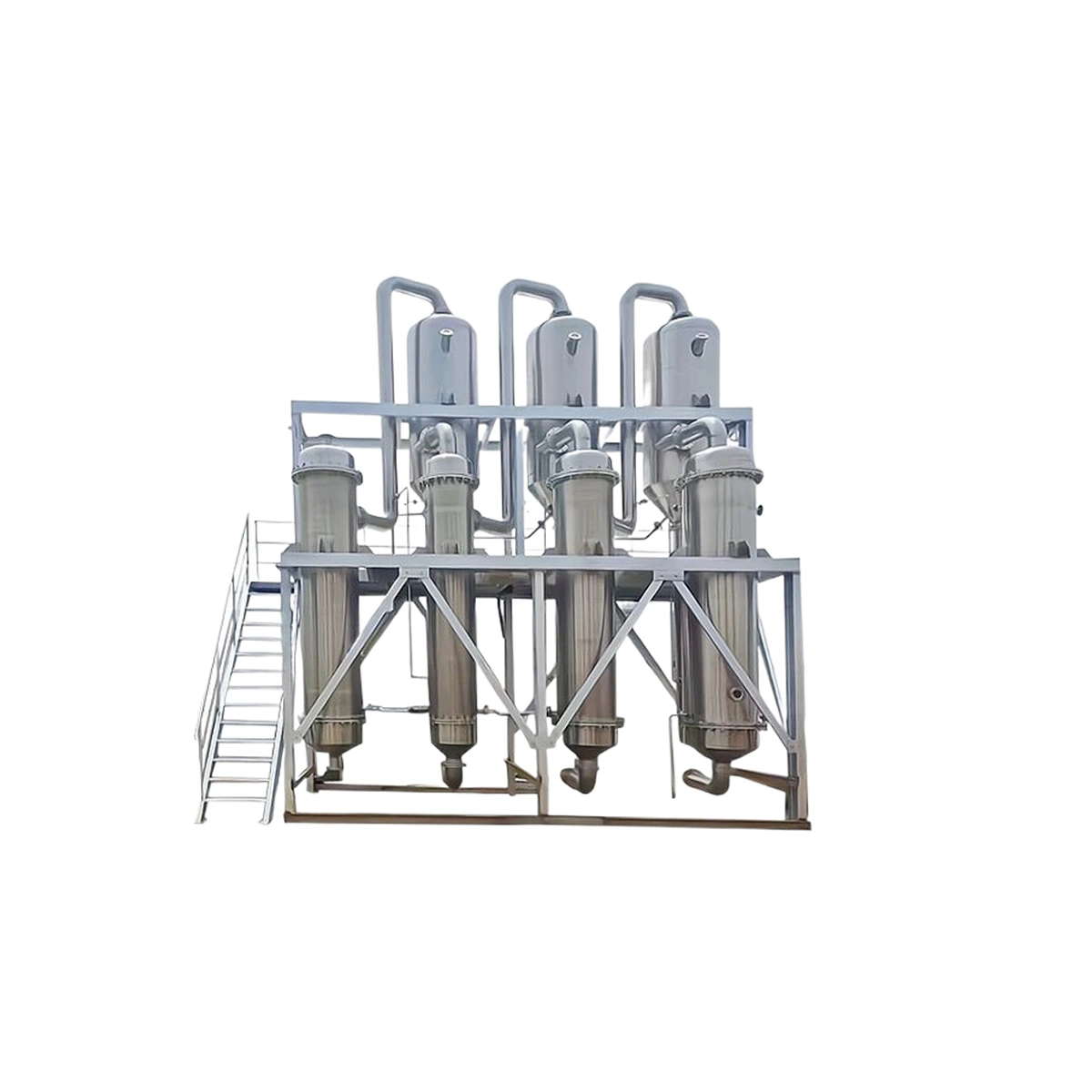 Stainless Steel SS304/SS316L Industrial Steam Heating Triple Effect Vacuum Evaporator Machine Falling Film Evaporator