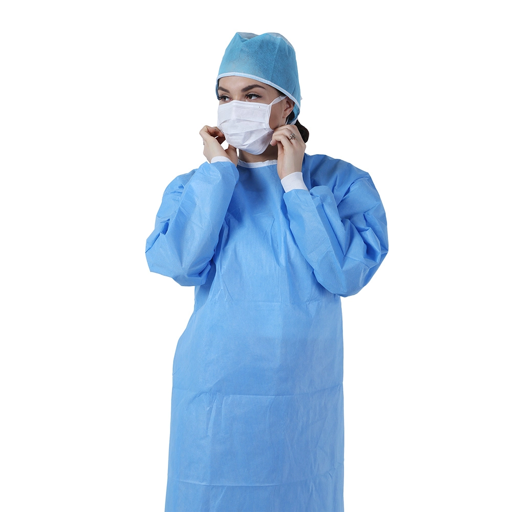 Morntrip Isolation Insulation Non Woven SMS Protective Surgical Disposable Long Sleeve Gowns for Medical