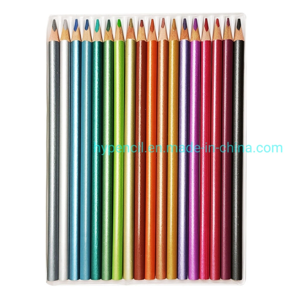 Art Supplies, Stationery Set, Color Pencil - 18 Metallic Colored Pencil