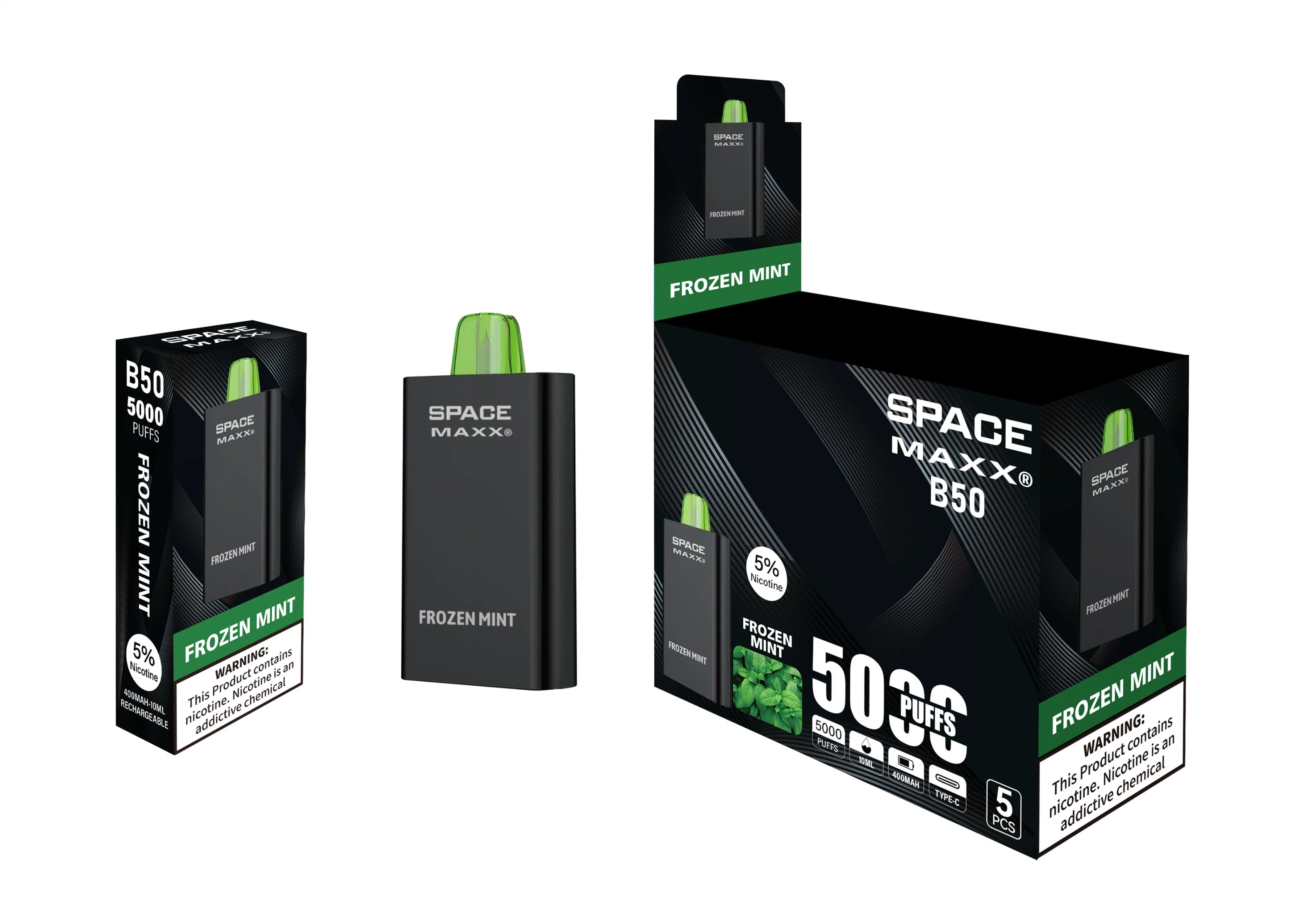 100% hohe Qualität untere MOQ Beliebte Modell Space Maxx B50 5000 7000 8000 9000 Puffs Einweg-Vape Pen Stil