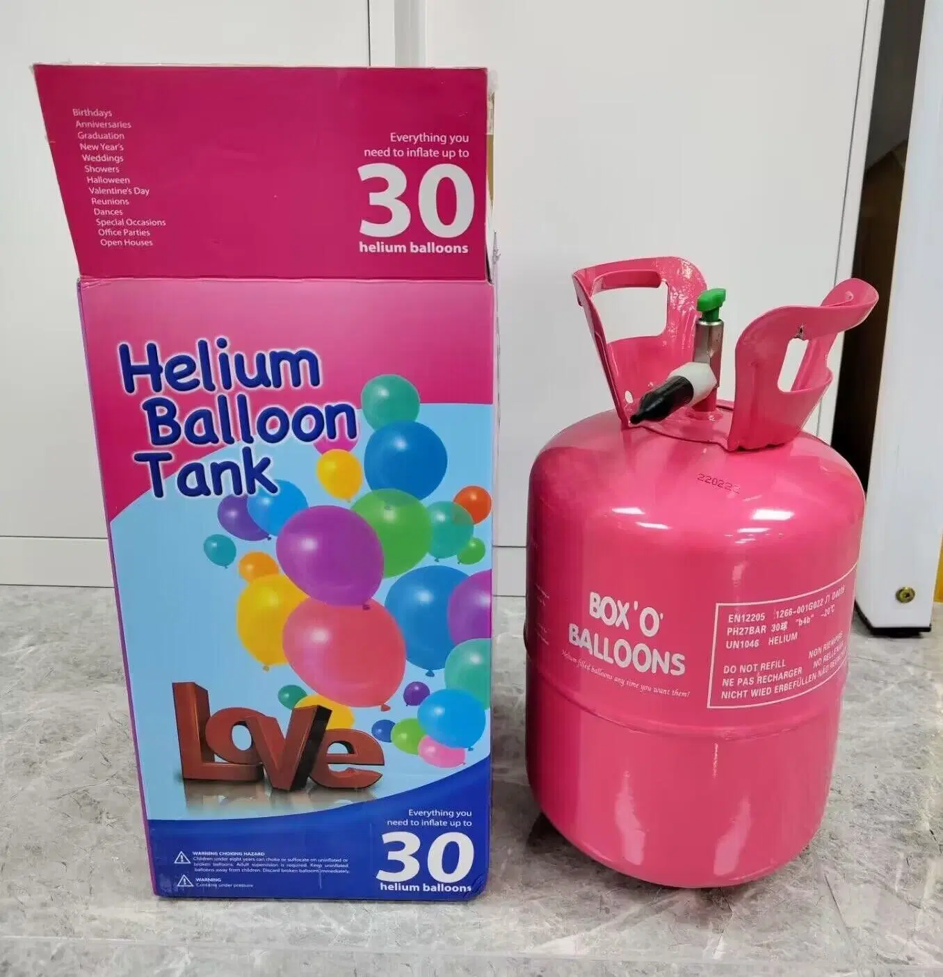 7.1L 13.6L Helium Balloons Tank 30lb 50lb Fill Tank Disposable Helium Gas Cylinders for Party Decoration