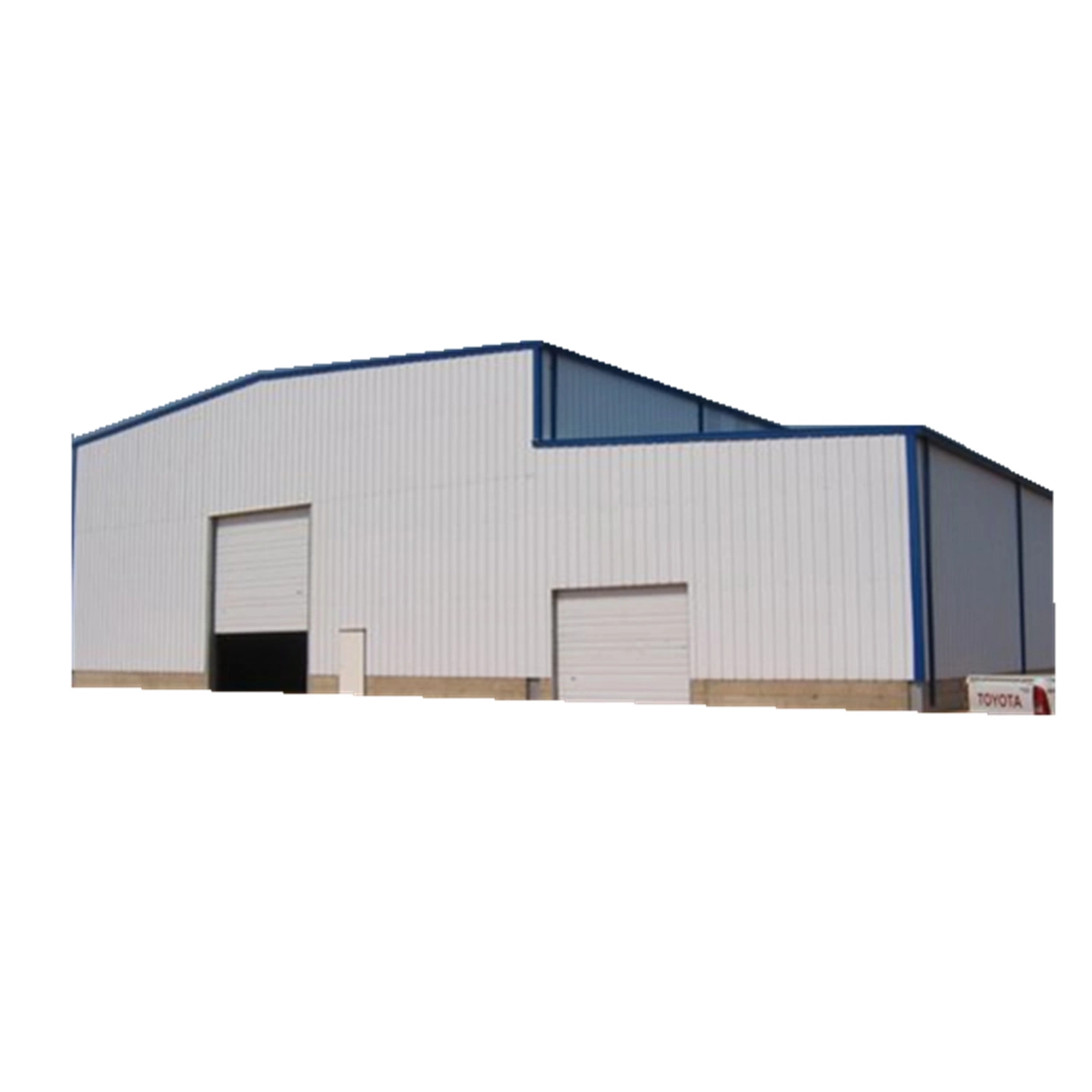 Galvanized and Painted Prefab Steel Construction Building with Insulated Materials for Roof and Wall