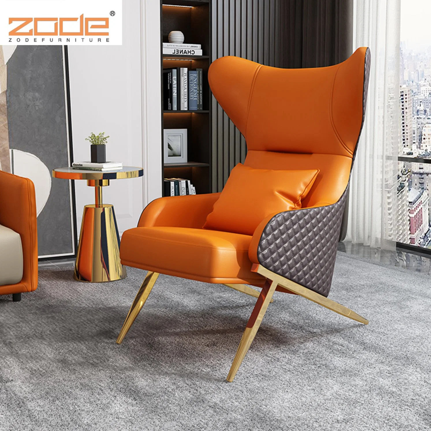 Zode Green Orange High Back Classic Style Office Furniture Computer Chair