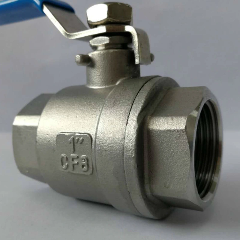 Stainless Steel Flange 2PC Floating Type Industrial PTFE Seal Floating Ball Valves