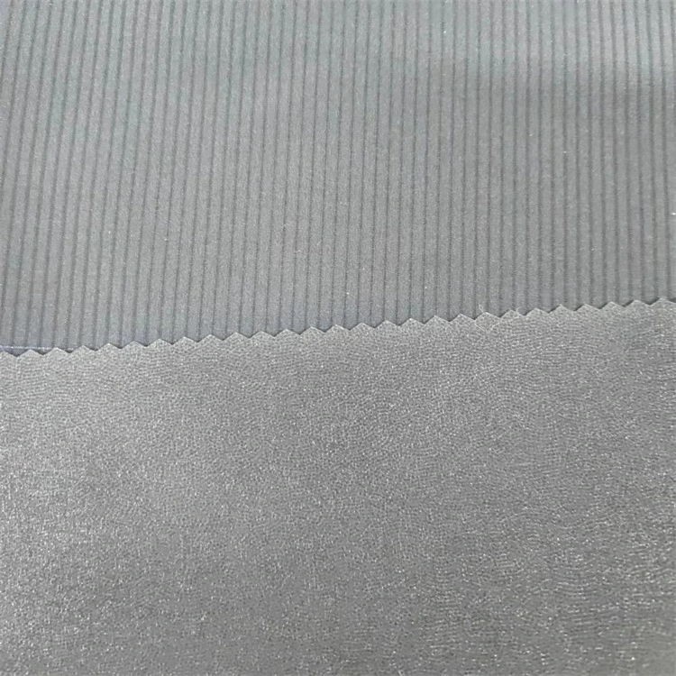 2022 New Design 100% Polyester Weft-Elastic Hole Fabric Bonded 15D Floating Yarn