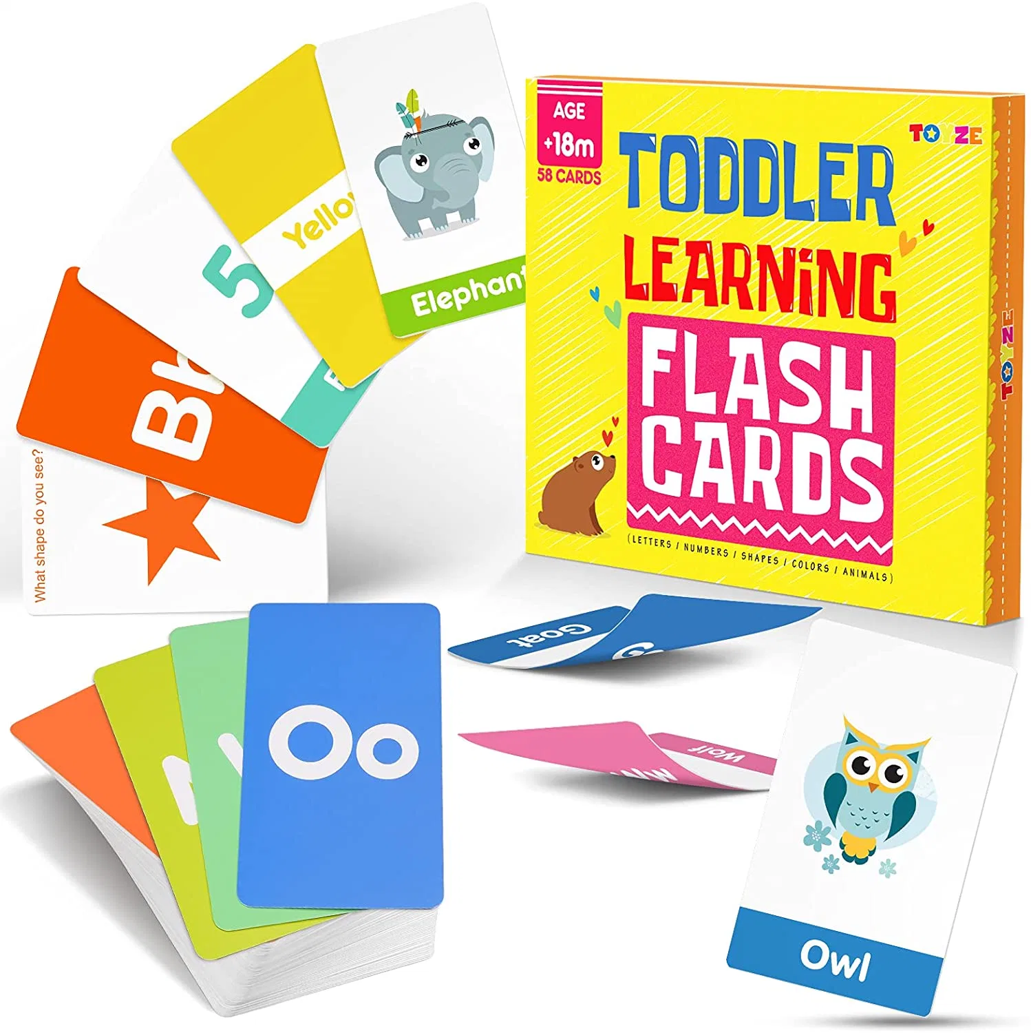 Kids Easter Gifts Learning Colors Flash Cards for Toddlers 1-6 Years