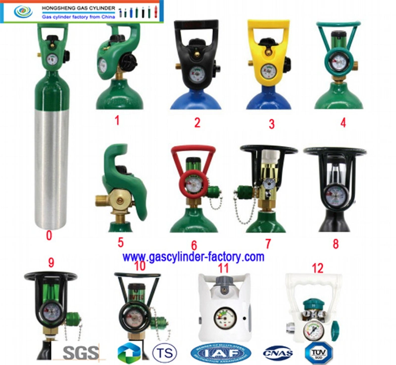 200 bar Tped 1L/2L/3L/4L/5L/6L/6.3L y 6.7L/7L/8L/10L/12L/13,4L/15L/20 L/50L ISO 150 bares ronda tanque de gas de nitrógeno botella de vacío cilindro de aluminio