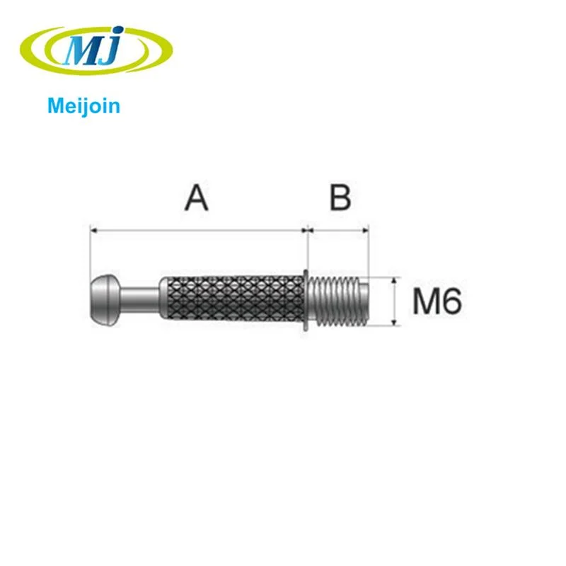 Conexiones Minifix que conectan el perno de zinc / tornillo de leva