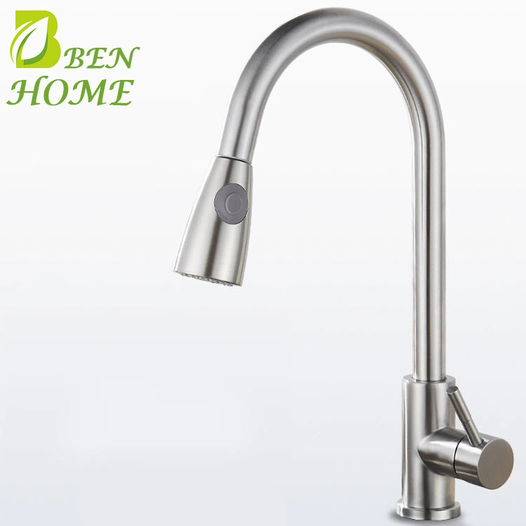 304 Stainless Steel Kitchen Faucets with Pull out Spout