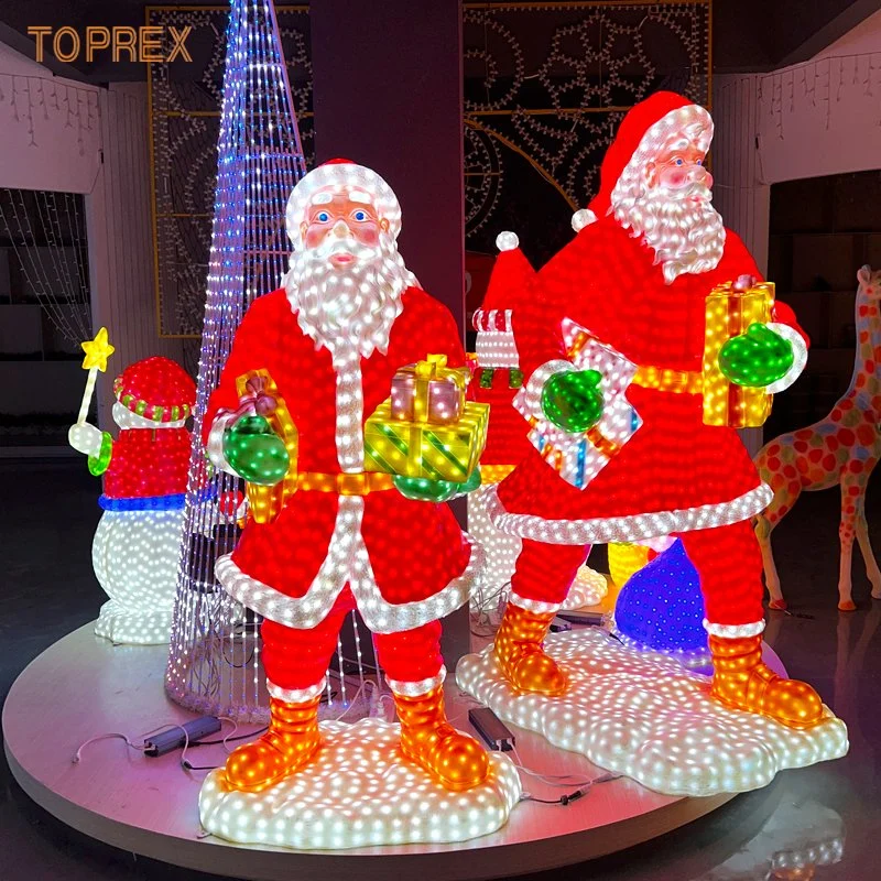 Toprex Santa Claus Decor LED luces de resina para las vacaciones de Navidad