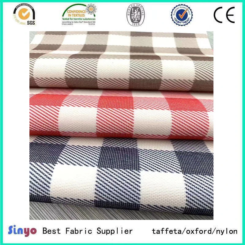 600D Beliebte Plaid Picknick-Matte Stoff Tischdecke Oxford Stoff