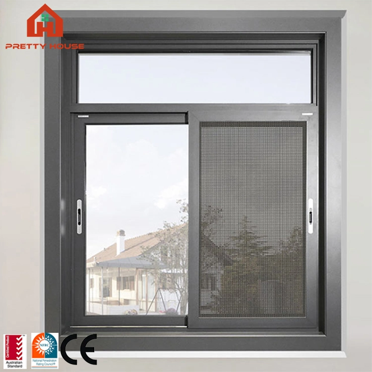 Residential Customized Double Glaze Bronze Color Sliding Aluminium Window