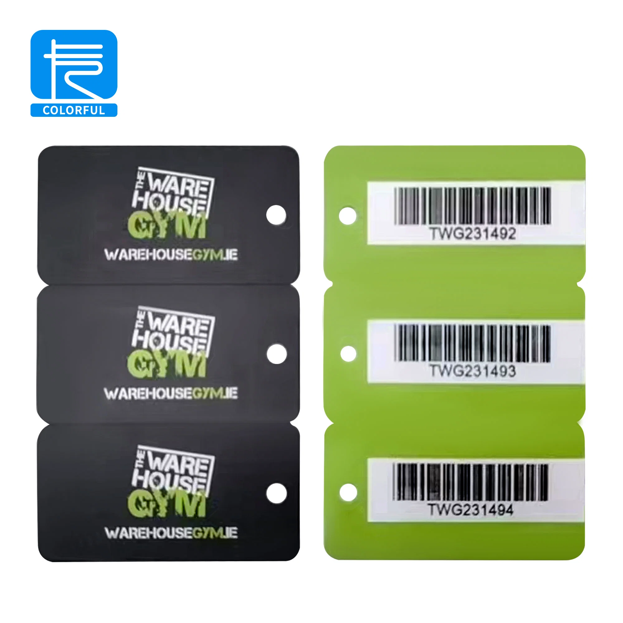 رمز شريطي مخصص بطاقة PVC Combo ثلاثية العلامة الأساسية 3-up لـ بطاقات ولاء العضوية