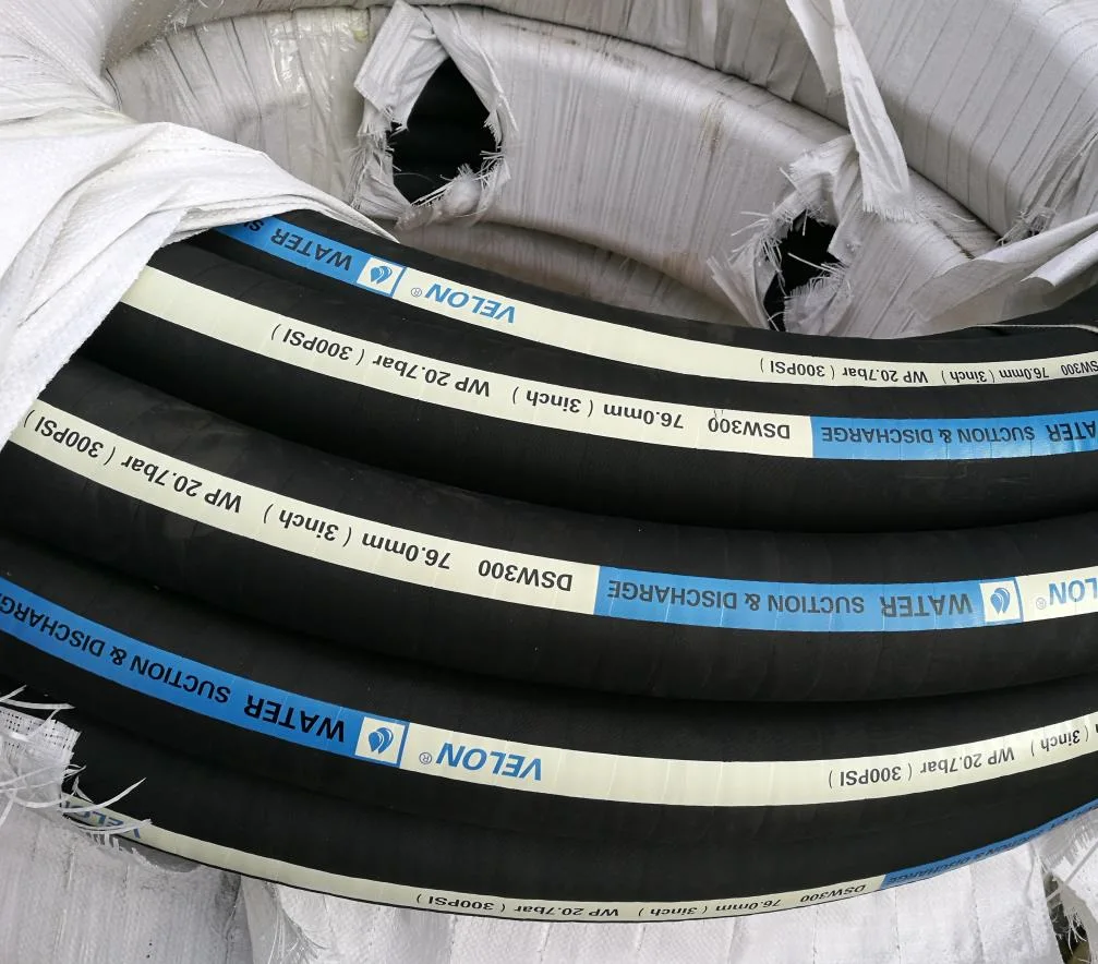 Steel Wire Reinforced Industrial Rubber Hose Domestic / Industrial Water Suction Flexible Hose