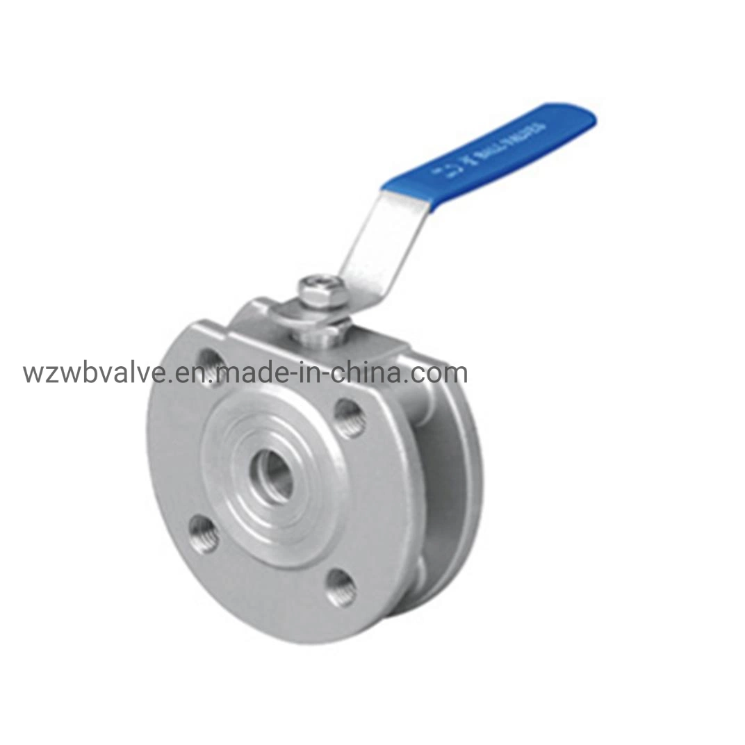 Precision Silicon-Sol Investment Casting Stainless Steel 1PC Wafer Type Flanged Ball Valve