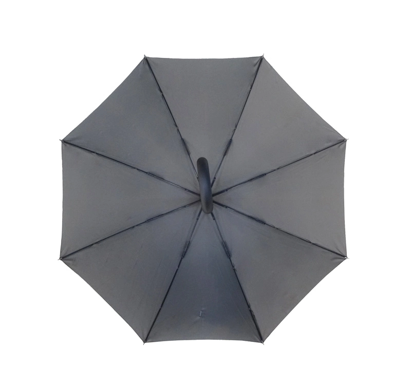 Hot Selling Gray 23 Inch Strong Wind Resistant Straight Walking Rain Umbrella