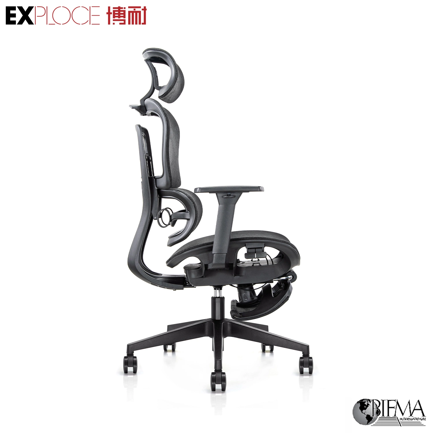 Personalización de muestra Inicio Reclining Lift Roting altura ajustable cómodo ordenador Escritorio ergonómico Mobiliario de oficina con reposapiés malla sillas