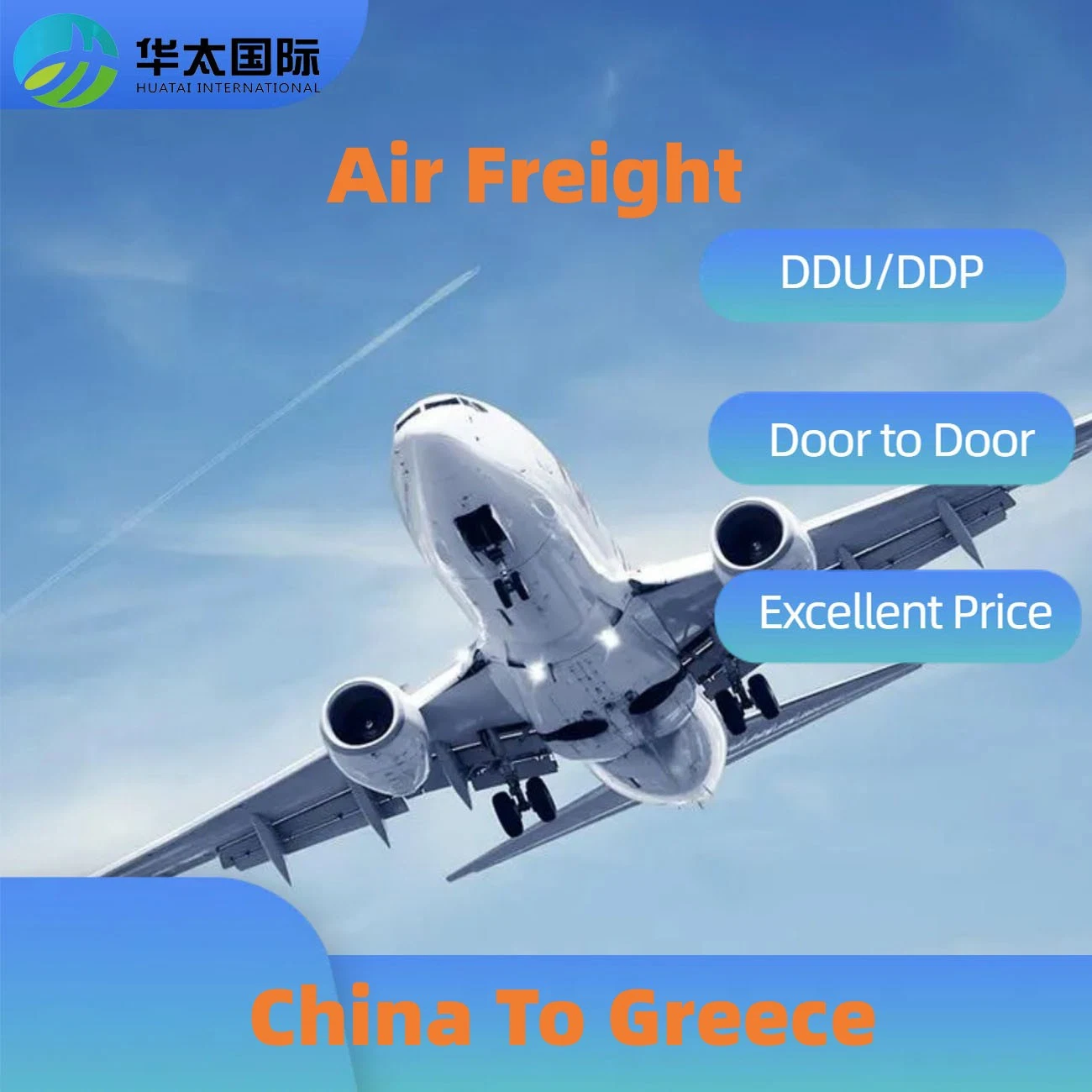 Transporte aéreo desde China a Grecia Logística Internacional puerta DDU/DDP A la puerta