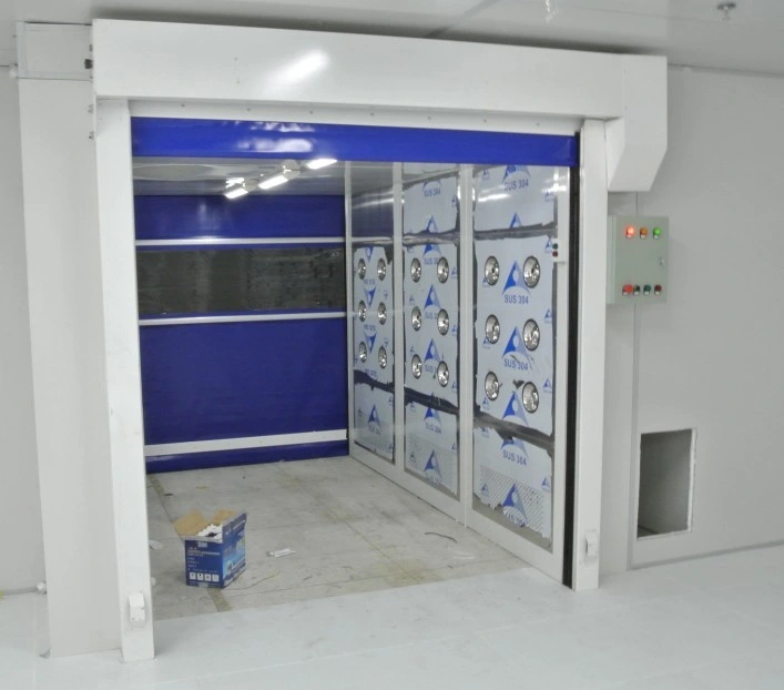 PVC Automatic Fast Rolling Door and Stainless Steel Double Swing Door with Roller Cargo Shower Manufacturer