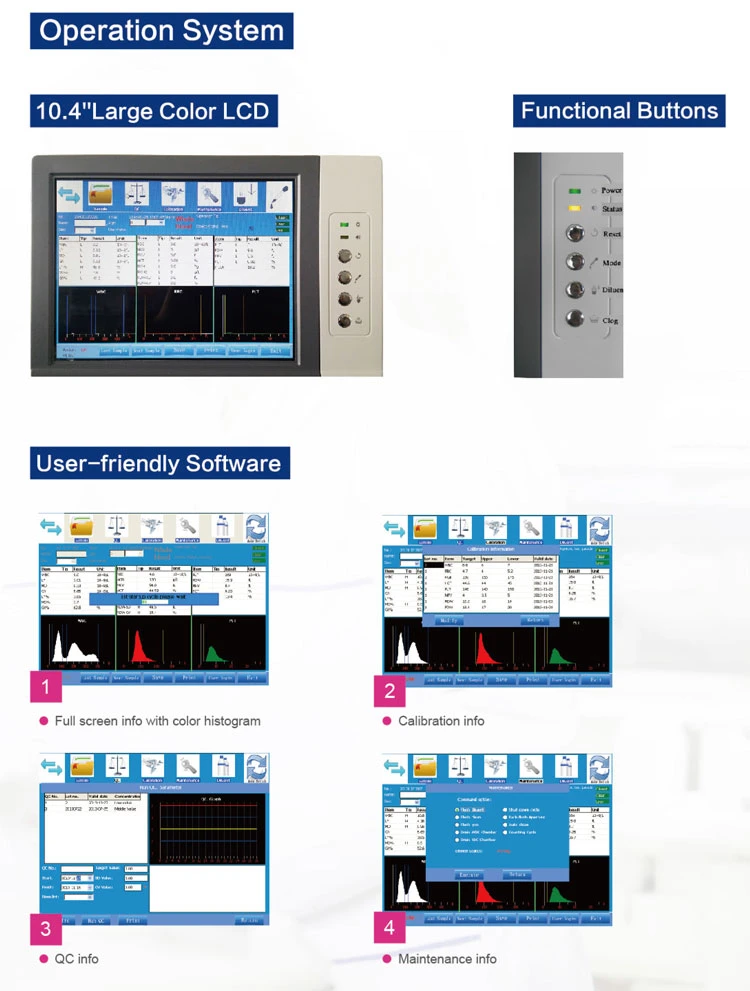 Lab Equipment 3 Part Automated Laboratory Blood Test Machine Auto Hematology Analyzer