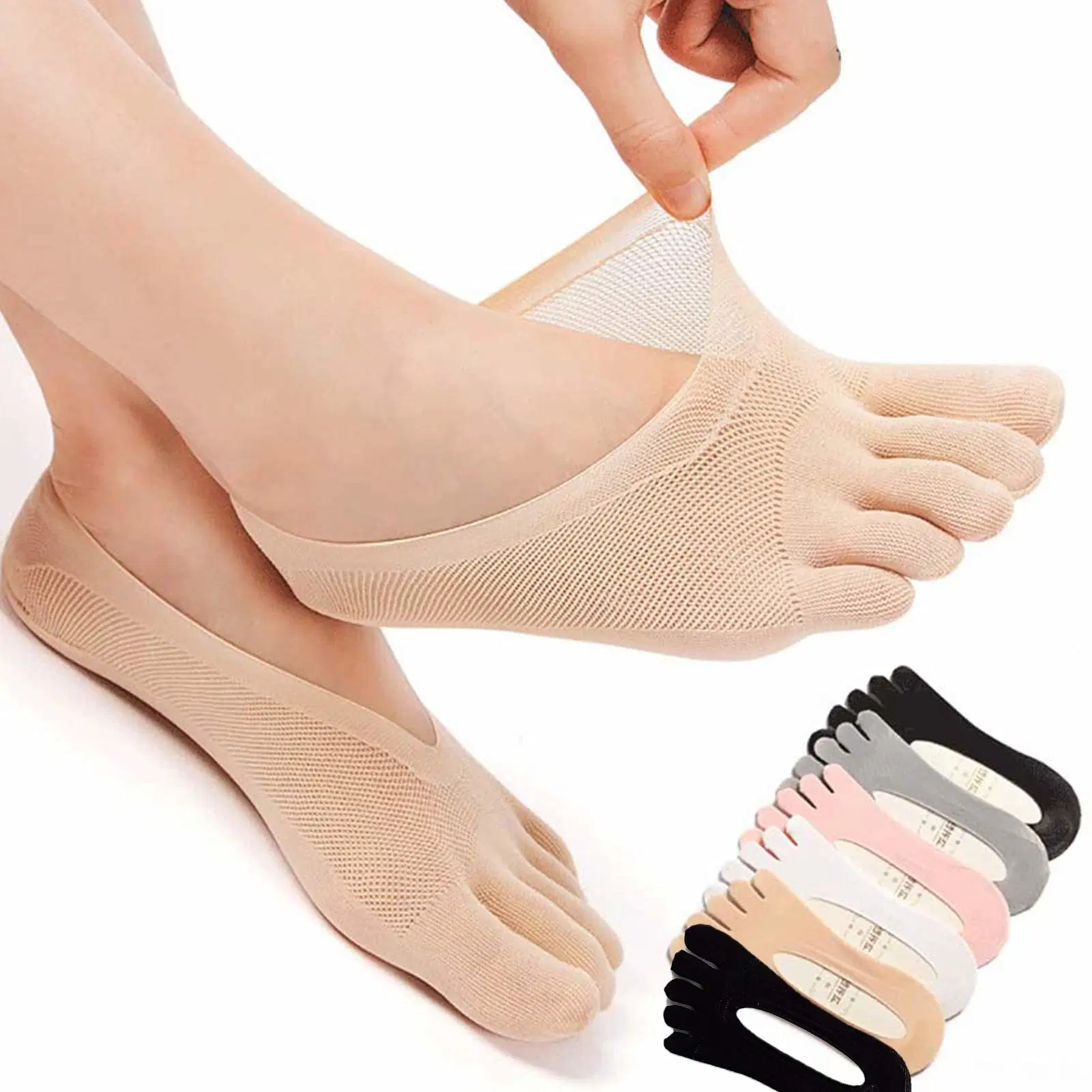 New Style 2023 Hot Sale Women No Show Full Toe Yoga Socks