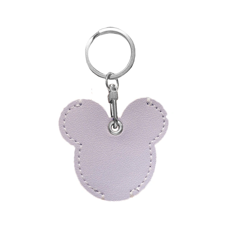 Leather Personalized Keychains Custom Leather Keychains Engraved Elegant Keyrings with Rings for Keys