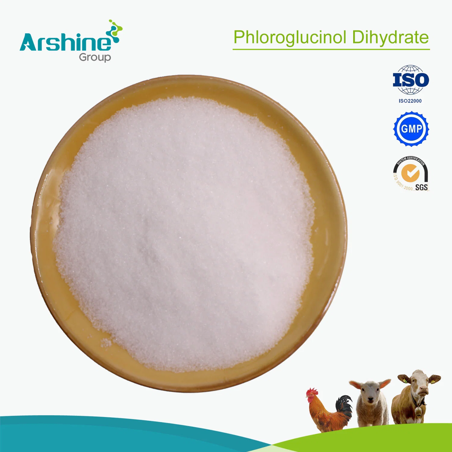 Materia prima química CAS6099-90-7 floroglucinol Dihidrato