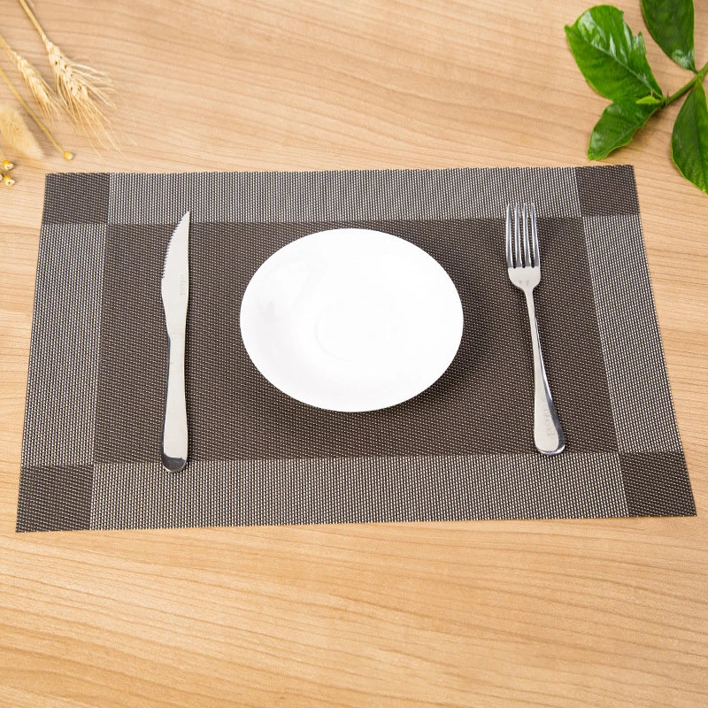 Simple European-Style Four-Corner Restaurant PVC Placemat Coaster Non-Slip Insulation Pad Household