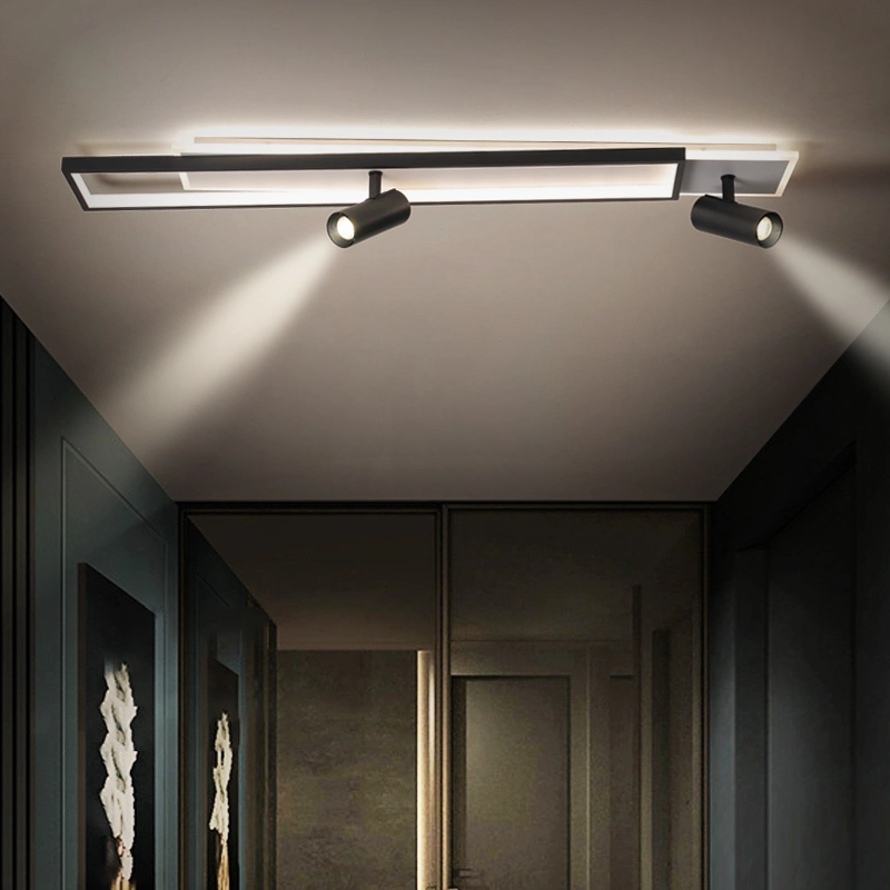 New Black Rectangle Aisle Ceiling Light with Spotlight Clothing Store Corridor Ceiling Light (WH-MA-239)