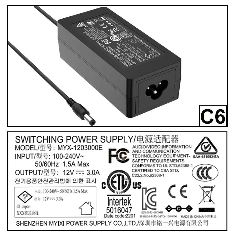 ODM 12V3a Power Adapter Desktop Charger 36W Power Supply for LED Display UL CE Free Sample Factory+Manufacture Directly Supply 13 Years Factory