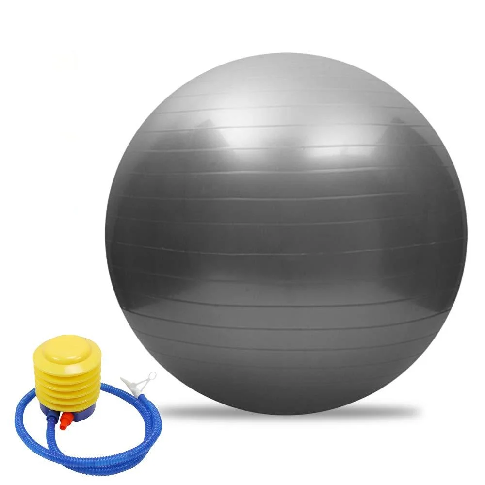 Impressão grossista Swiss Ball Anti Burst Logotipo personalizado fabricante 65cm Ginásio Bola com esfera de exercício da Bomba