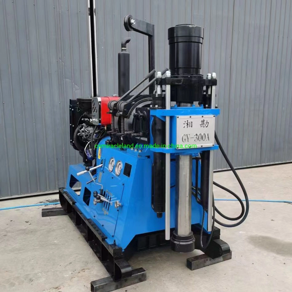 Hydraulic Rotary Spt Soil Testing Drill Machine/Geotechnical Investigation/Water Well Borehole/Mining Exploration Diamond Wireline Core Drilling Rig (GY-300A)