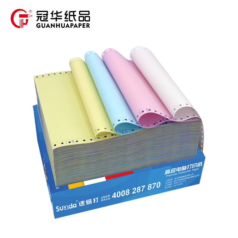 Continuous Computer Printing Paper Carbonless Copy Paper Most Popular 5ply Colored