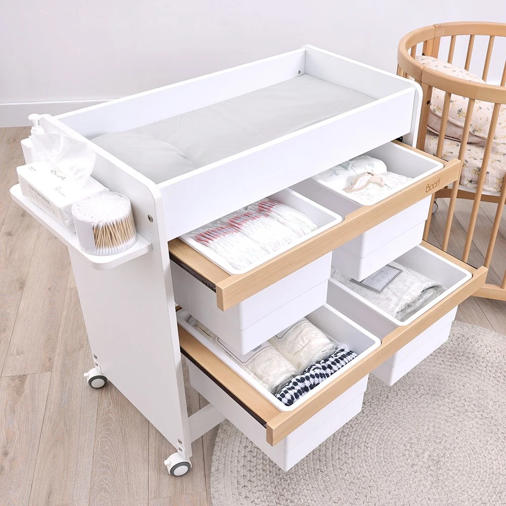 Boori Diaper Changing Table à langer en bois avec tiroirs