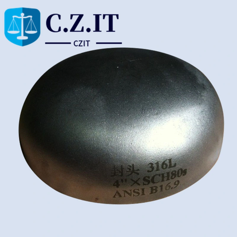 Stainless Steel Buttwelding 316ti Cap Stainless Steel Cladding Plate Boiler Dish End