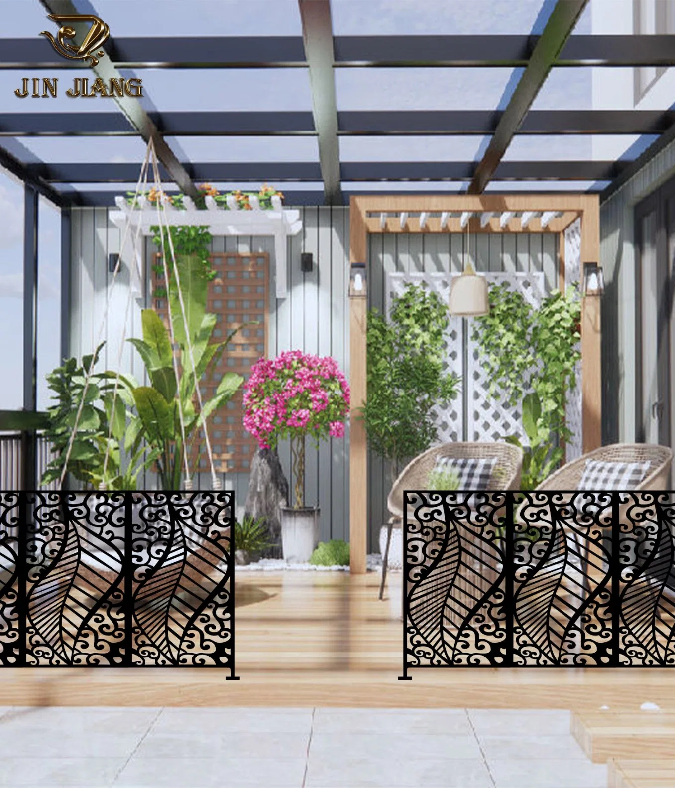 Decorative Privacy Outdoor Corten Fence Screens Flower Wall Decor Art Support Customization