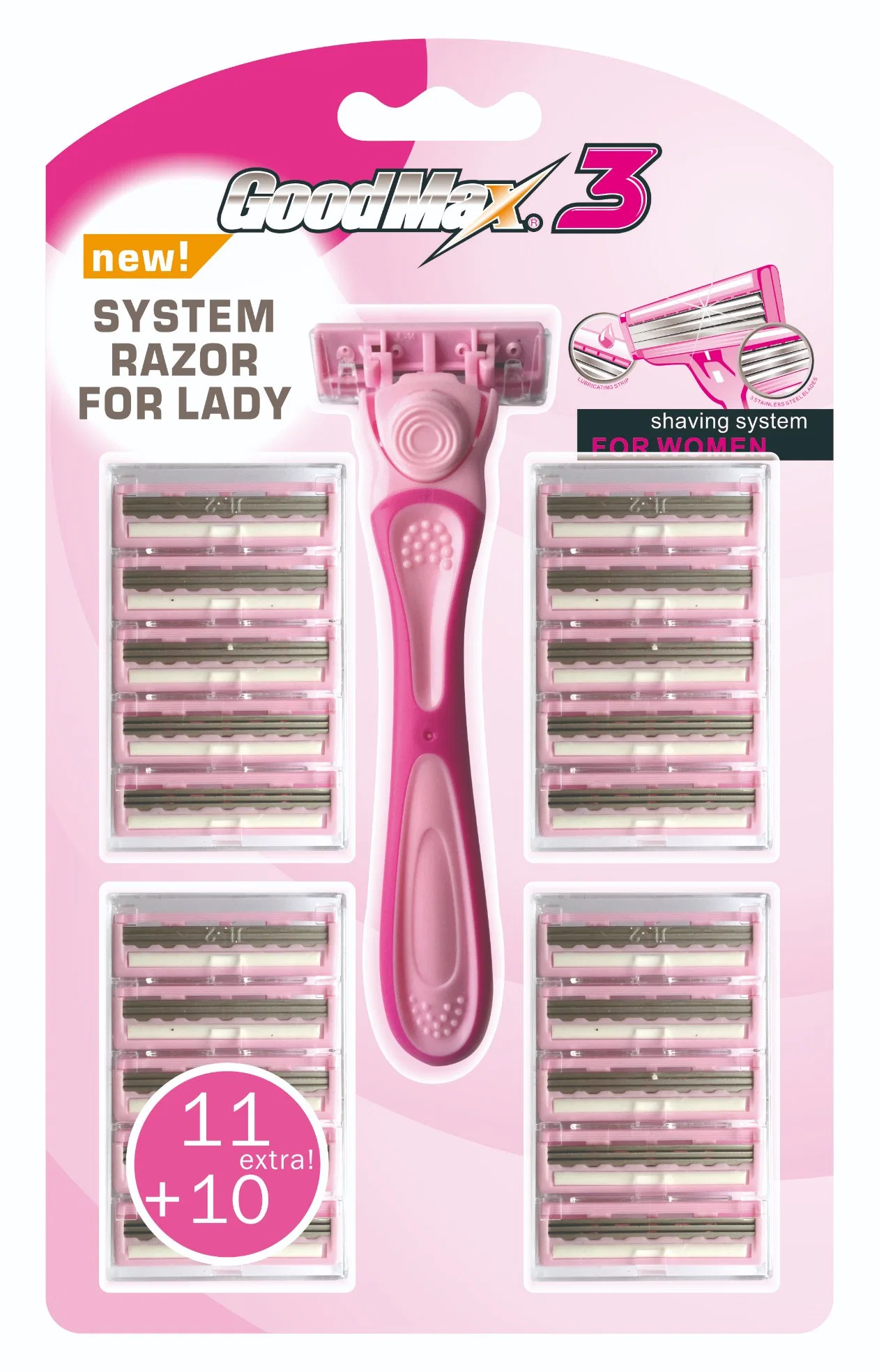 Women&prime; S High Cost Performance, Hot Style Triple Blade System Razor