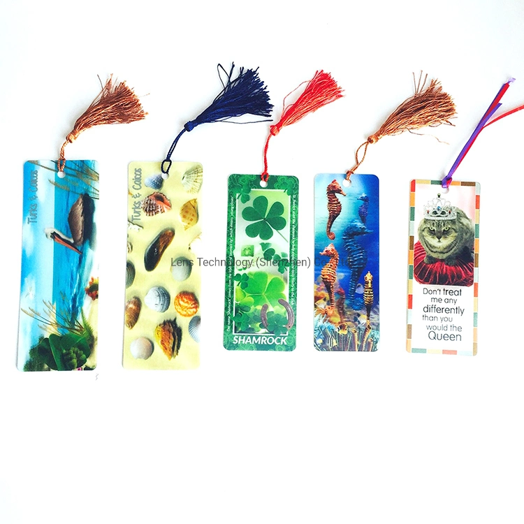 Hot Sale Custom Size Lenticular Bookmark with Tassel