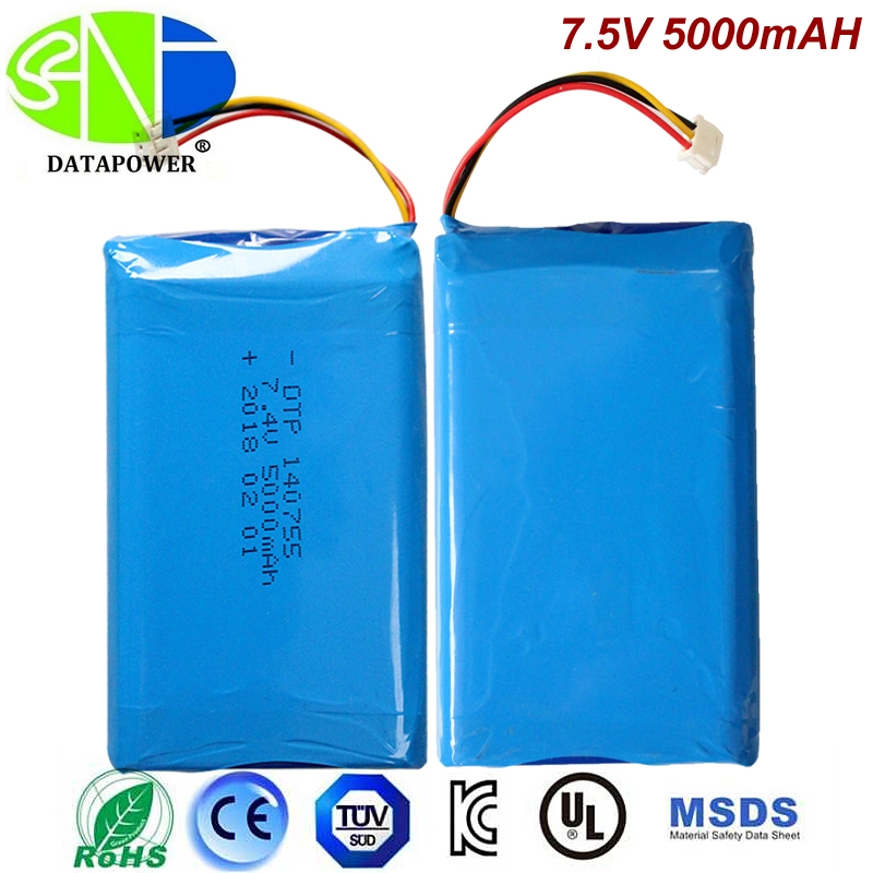 7,4V 5000mAh batería de polímero de ión litio