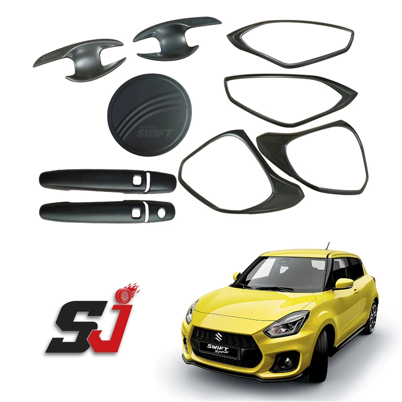 Acessórios do carro preto mate cor cromado melhor estabilidade cauda cabeça tampa do conjunto completo Kit Corporal Série para Suzuki Swift 2018