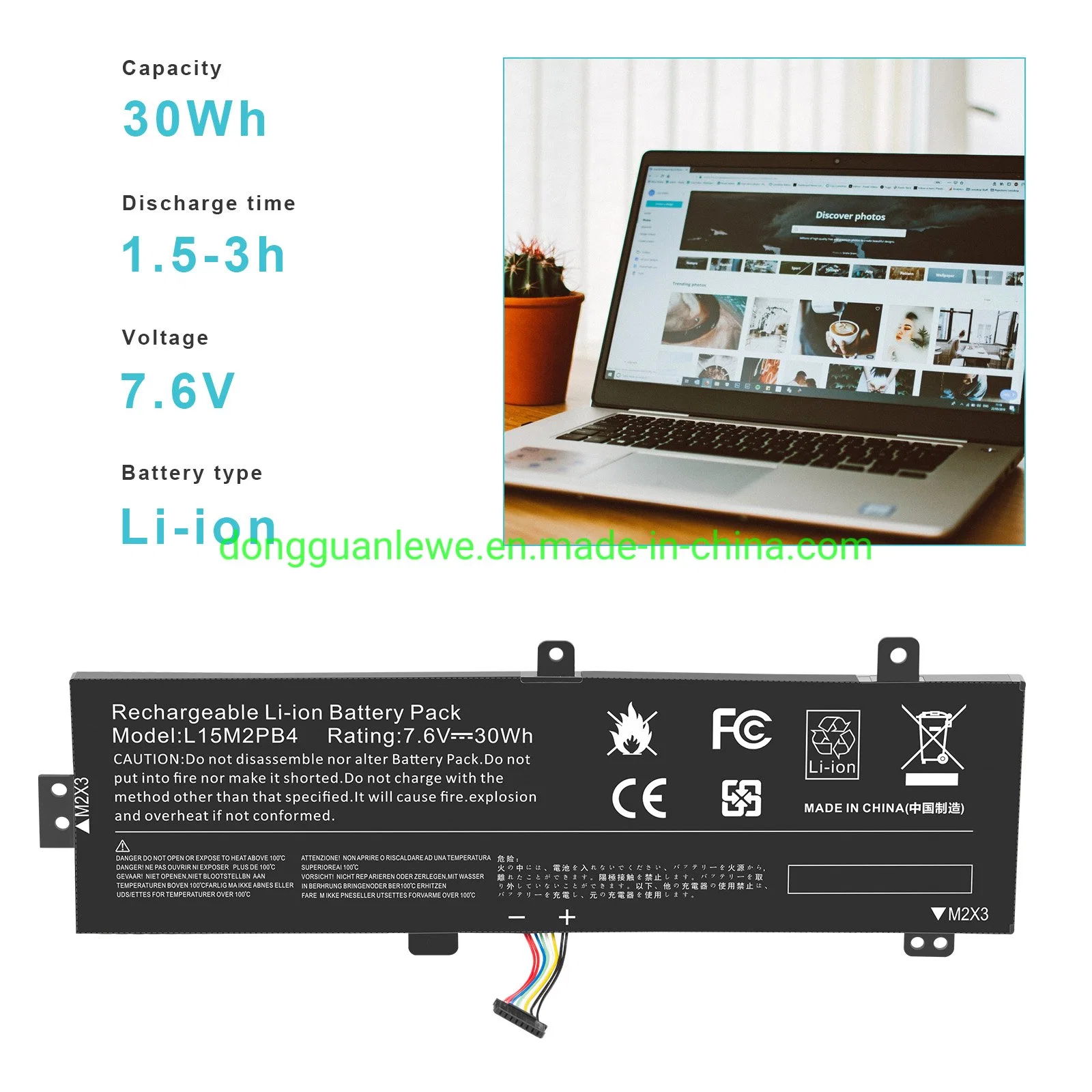 Prix de gros L15c2pb3 L15L2pb5 L15m2pb4 Remplacement de la batterie d'un ordinateur portable pour Lenovo Batterie pour ordinateur portable Xiaoxin 310-15 510-15 310-15isk 310-15ikb 310-15abr 510-15isk