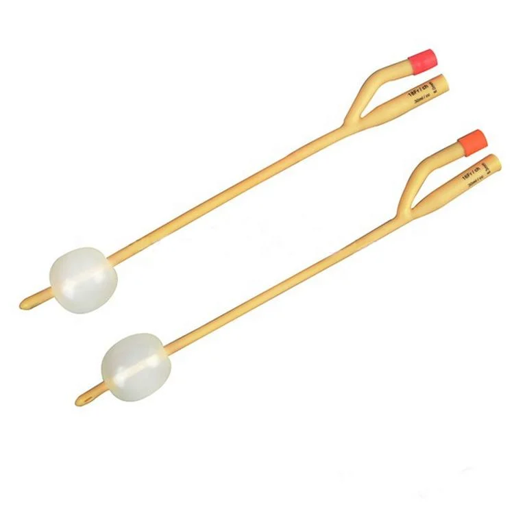 Medical Natural Latex Foley Urinary Catheter with Silicone Coated