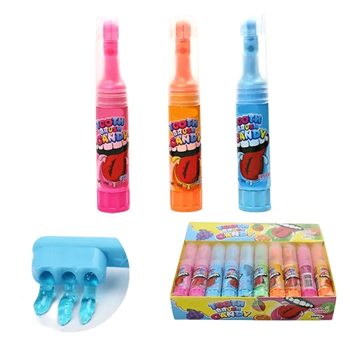 Toothbrush Fruit Flavor Brush Shape Gummy Jelly Sour Liquid Candy