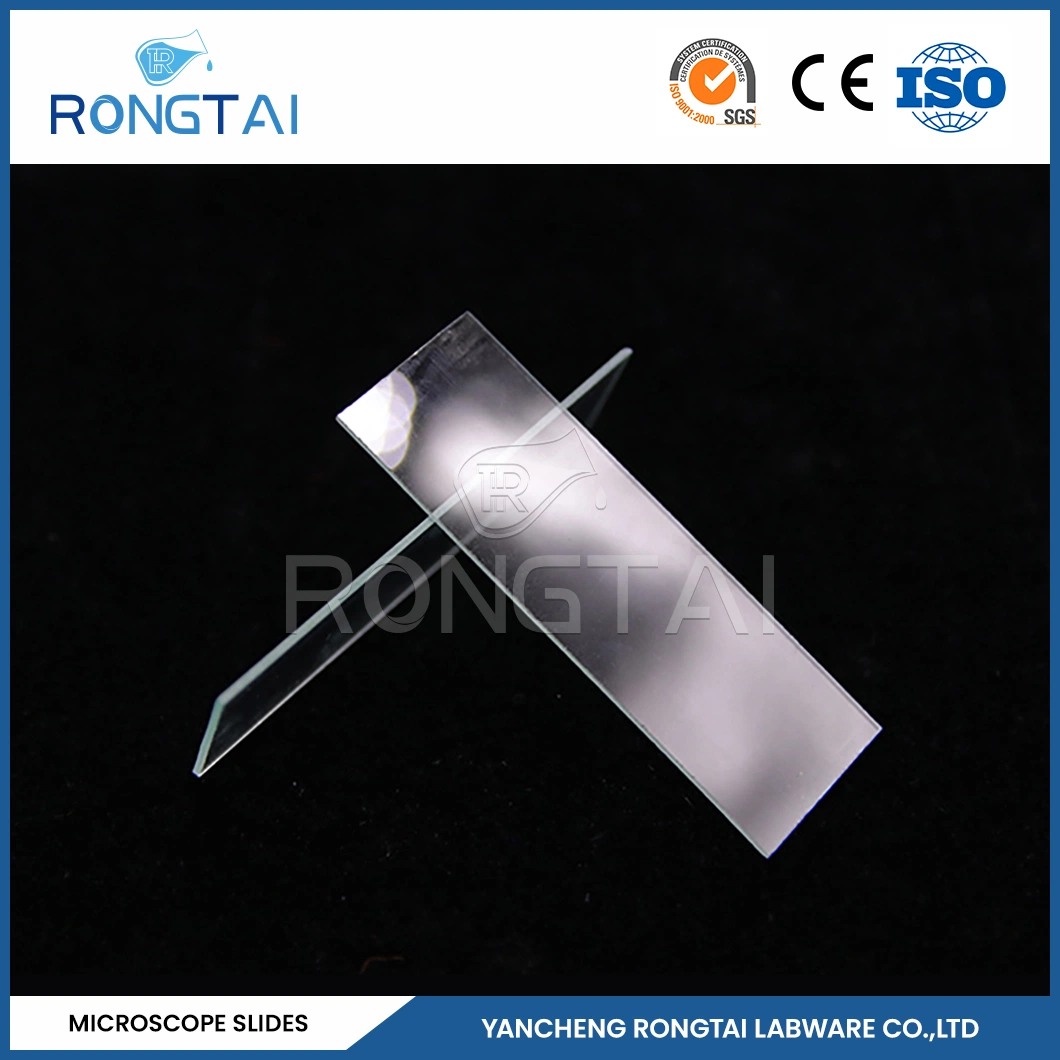 Rongtai Plastic Microscope Cover Slips Manufacturers Slide Glass Microscope China 7101 7102 7105 7107 7109 24&khcy; 48 mm Microscope Slides