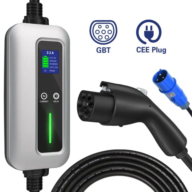 Single Phase EV Wall Charger 32A Gbt EV Charger 7kw for Home