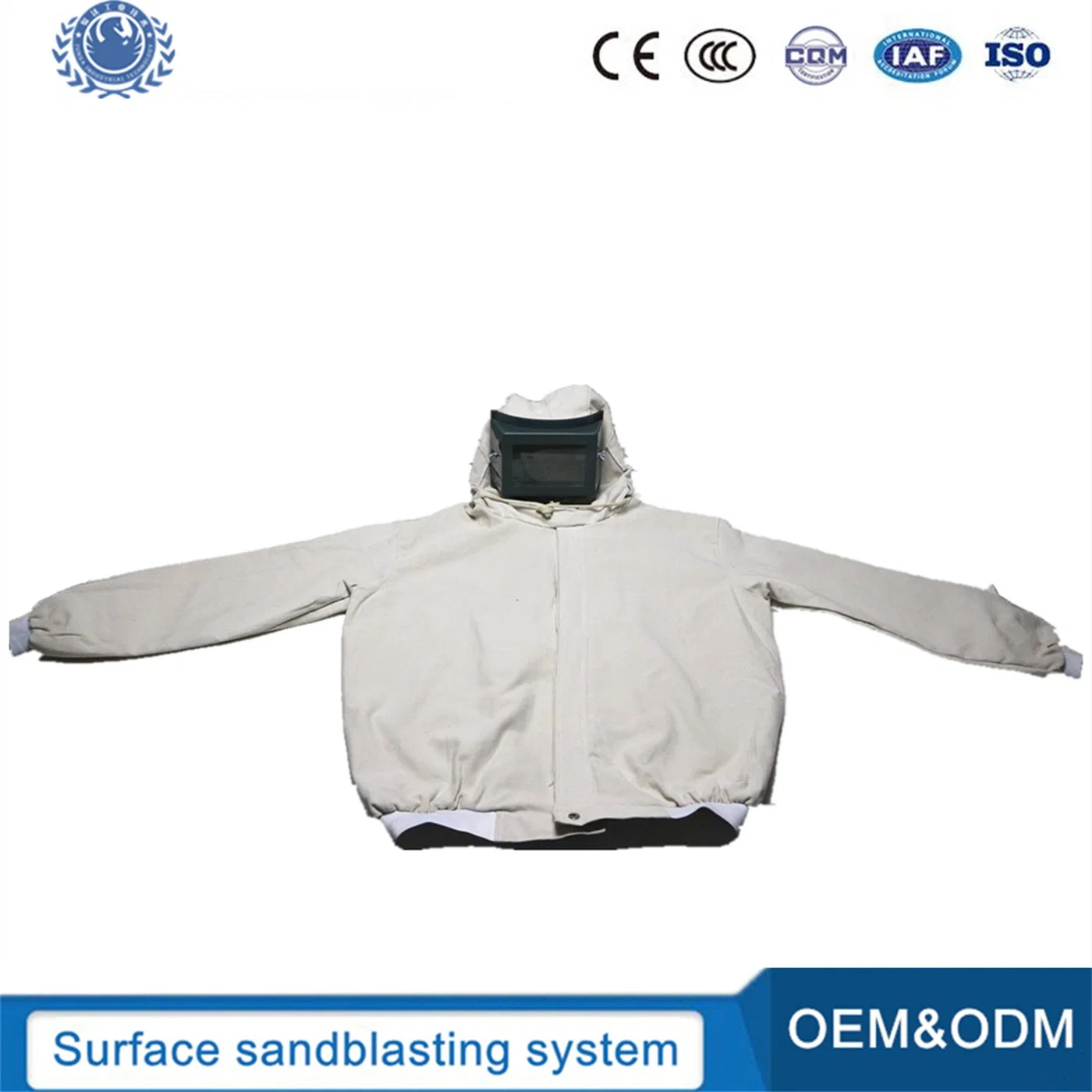 High quality/High cost performance  Wear-Resisting Canvas Sandblasting Suits for Blasting Abrasive/Sandblasted Work Clothing with Helmet/Sandblasting Protective Clothing