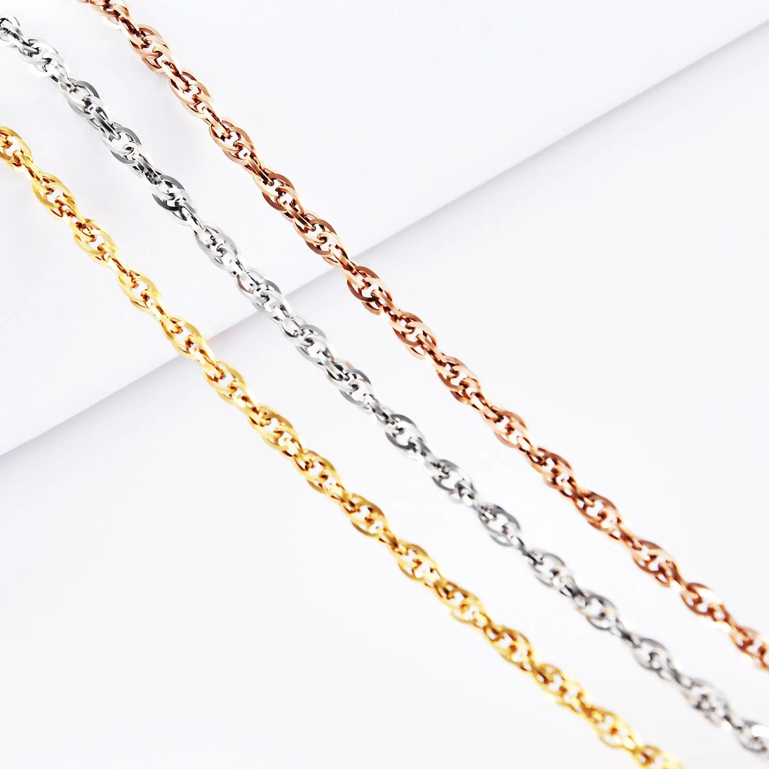 Hot Selling Gift Fashion Accessories Jewelry Stainless Steel Necklace Anklet Bracelet Gold Plated